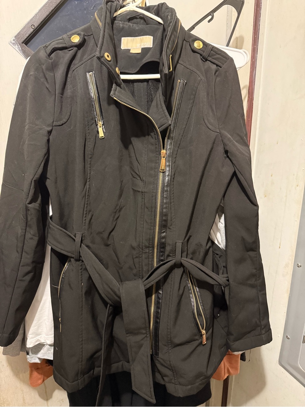 Michael Kors Black Jacket with Beige Label